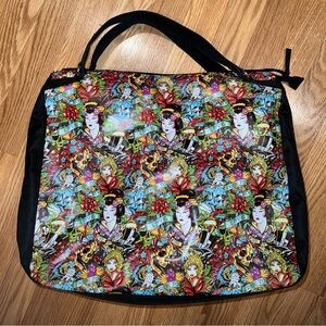 Ed Hardy Christian Audigier Kiss Of Death True To My‎ Love Colorful Tote Bag